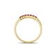 4 - Erica 2.00 mm Princess Cut Ruby 7 Stone Wedding Band 