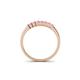 4 - Erica 2.00 mm Princess Cut Pink Sapphire 7 Stone Wedding Band 