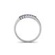 4 - Erica 2.00 mm Princess Cut Iolite 7 Stone Wedding Band 