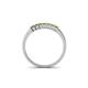 4 - Erica 2.00 mm Princess Cut Peridot 7 Stone Wedding Band 