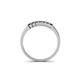 4 - Erica 2.00 mm Princess Cut Black Diamond 7 Stone Wedding Band 