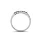 4 - Erica 2.00 mm Princess Cut Smoky Quartz 7 Stone Wedding Band 