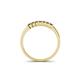 4 - Erica 2.00 mm Princess Cut Smoky Quartz 7 Stone Wedding Band 