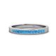 1 - Aaryn 2.00 mm Blue Topaz Wedding Band 