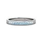 1 - Aaryn 2.00 mm Aquamarine Wedding Band 