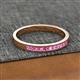 2 - Aaryn 2.00 mm Pink Sapphire Wedding Band 