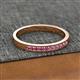 2 - Aaryn 2.00 mm Pink Tourmaline Wedding Band 