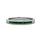 1 - Aaryn 2.00 mm Created Emerald Wedding Band 