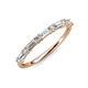 3 - Sarah Baguette and Round Natural Diamonds Wedding Band 