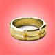 2 - Adam 7.50 mm Kite Set Evenly Spaced Princess Cut Citrine Mens Wedding band 