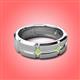 2 - Adam 7.50 mm Kite Set Evenly Spaced Princess Cut Peridot Mens Wedding band 