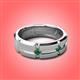 2 - Adam 7.50 mm Kite Set Evenly Spaced Princess Cut Lab Created Alexandrite Mens Wedding band 