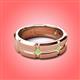 2 - Adam 7.50 mm Kite Set Evenly Spaced Princess Cut Peridot Mens Wedding band 