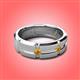 2 - Adam 7.50 mm Kite Set Evenly Spaced Princess Cut Citrine Mens Wedding band 