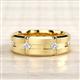 2 - Adam 7.50 mm Kite Set Evenly Spaced Princess Cut Lab Grown Diamond Mens Wedding band 