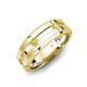 3 - Adam 7.50 mm Kite Set Evenly Spaced Princess Cut Yellow Sapphire Mens Wedding band 