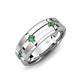 3 - Adam 7.50 mm Kite Set Evenly Spaced Princess Cut Lab Created Alexandrite Mens Wedding band 
