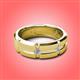 3 - Adam 7.50 mm Kite Set Evenly Spaced Princess Cut Lab Grown Diamond Mens Wedding band 