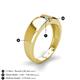 5 - Ethan 3.00 mm Round Black Diamond and Blue Topaz 2 Stone Men Wedding Ring 