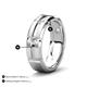 10 - Adam 7.50 mm Kite Set Evenly Spaced Princess Cut Natural Pink Sapphire Mens Wedding band 