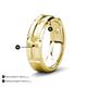 4 - Adam 7.50 mm Kite Set Evenly Spaced Princess Cut Yellow Sapphire Mens Wedding band 
