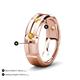 4 - Adam 7.50 mm Kite Set Evenly Spaced Princess Cut Citrine Mens Wedding band 