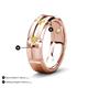 4 - Adam 7.50 mm Kite Set Evenly Spaced Princess Cut Yellow Sapphire Mens Wedding band 