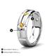 4 - Adam 7.50 mm Kite Set Evenly Spaced Princess Cut Citrine Mens Wedding band 