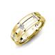 4 - Adam 7.50 mm Kite Set Evenly Spaced Princess Cut Lab Grown Diamond Mens Wedding band 