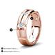 9 - Adam 7.50 mm Kite Set Evenly Spaced Princess Cut Aquamarine Mens Wedding band 