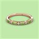 2 - Kelli 0.87 ctw Baguette Shape Peridot and Round Diamond Milgrain Wedding Band 