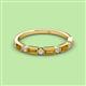 2 - Kelli 0.72 ctw Baguette Shape Citrine and Round Diamond Milgrain Wedding Band 