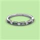 2 - Kelli 0.87 ctw Baguette Shape Created Alexandrite and Round Diamond Milgrain Wedding Band 