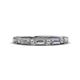 1 - Kelli 0.67 ctw Baguette Shape Lab Grown Diamonds Milgrain Wedding Band 