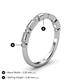 4 - Kelli 0.67 ctw Natural Baguette Shape Diamond and Round Diamond Milgrain Wedding Band 