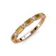 3 - Kelli 0.72 ctw Baguette Shape Citrine and Round Diamond Milgrain Wedding Band 