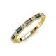 3 - Kelli 0.87 ctw Baguette Shape Created Alexandrite and Round Diamond Milgrain Wedding Band 