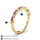 4 - Kelli 0.72 ctw Baguette Shape Amethyst and Round Diamond Milgrain Wedding Band 