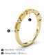 4 - Kelli 0.72 ctw Baguette Shape Citrine and Round Diamond Milgrain Wedding Band 