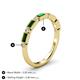 4 - Kelli 0.62 ctw Baguette Shape Created Emerald and Round Diamond Milgrain Wedding Band 