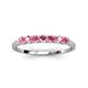 3 - Vivian 3.00 mm Rhodolite Garnet Wedding Band 