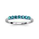 3 - Vivian 3.00 mm Blue Diamond Wedding Band 