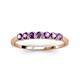 3 - Vivian 3.00 mm Amethyst Wedding Band 