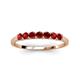 3 - Vivian 3.00 mm Red Garnet Wedding Band 