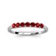 3 - Vivian 3.00 mm Red Garnet Wedding Band 