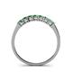 4 - Vivian 3.00 mm Emerald Wedding Band 