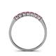 4 - Vivian 3.00 mm Rhodolite Garnet Wedding Band 