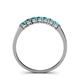 4 - Vivian 3.00 mm Blue Diamond Wedding Band 