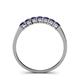 4 - Vivian 3.00 mm Blue Sapphire Wedding Band 