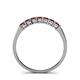 4 - Vivian 3.00 mm Red Garnet Wedding Band 